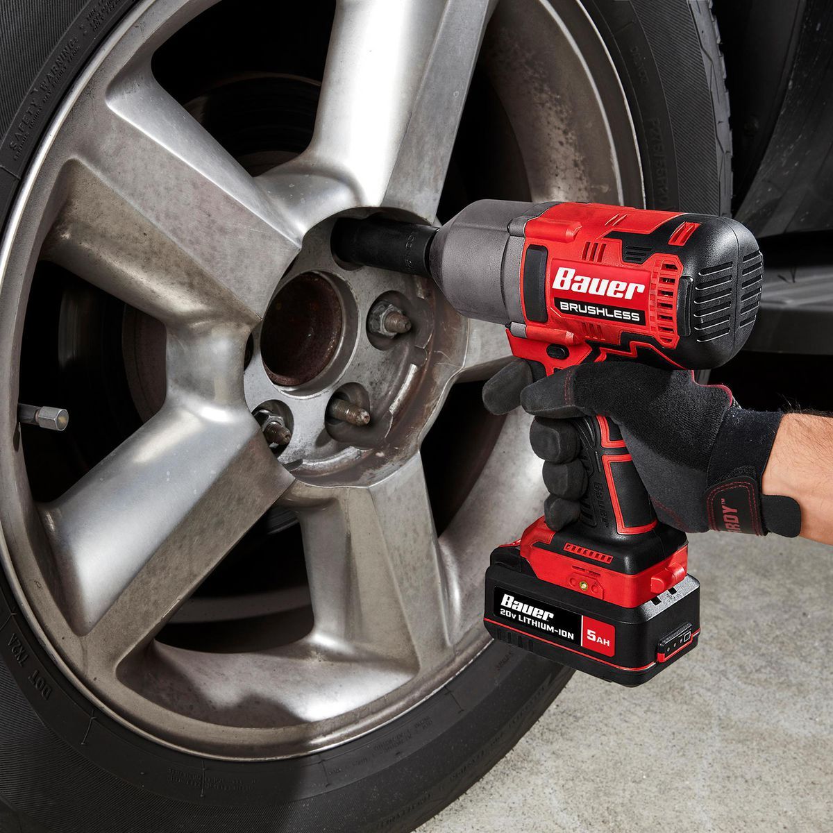 20V Brushless Cordless 1/2 in. High-Torque Impact Wrench Kit with 5 Ah Battery and Charger X863175