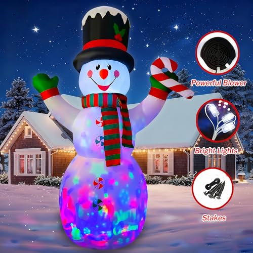 10 Ft Inflatable Christmas Snowman with Candy Decoration X542