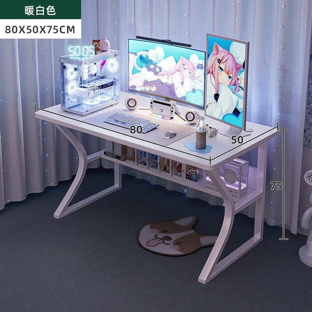 White Computer Desk and Chair Set I50811