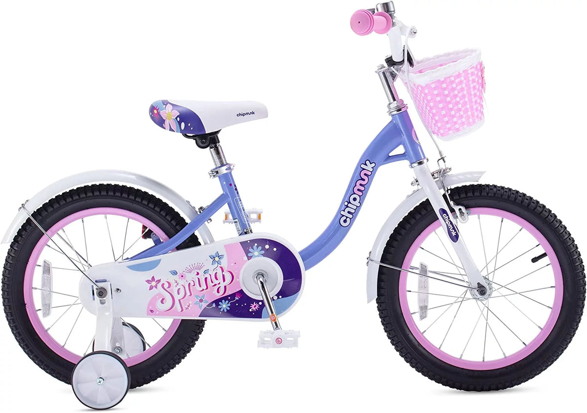 Pink 18 Inch Kids Bike with Basket S762