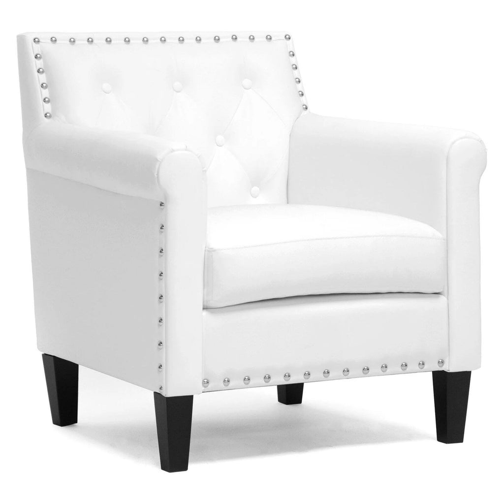White Modern Arm Chair V87350