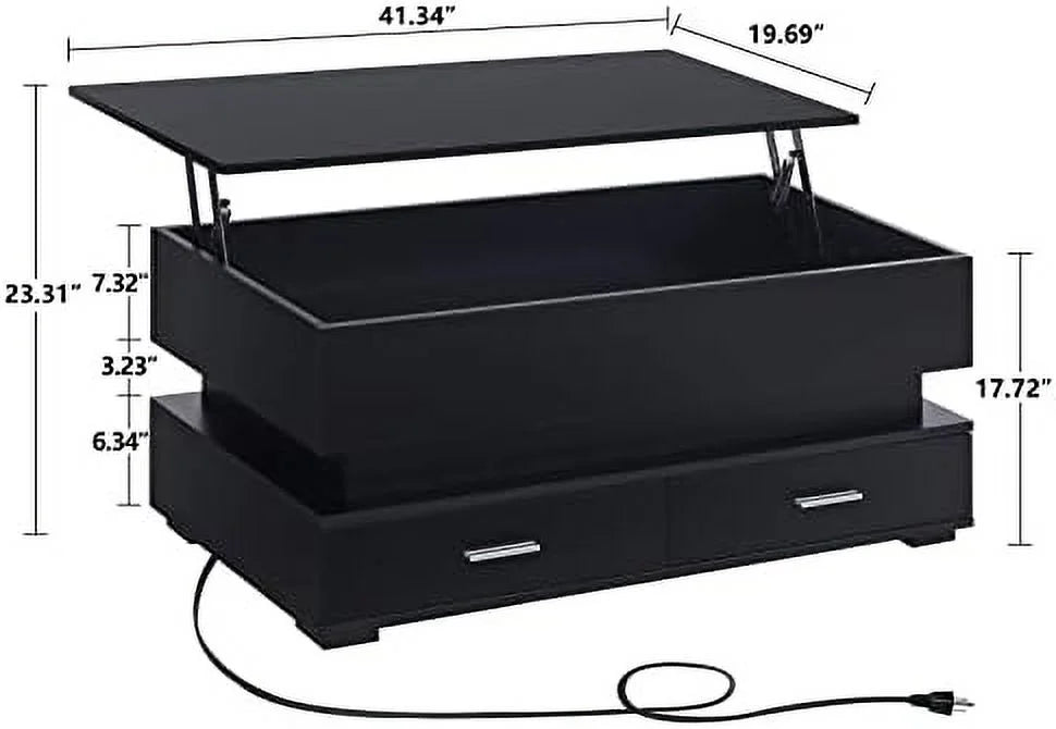 Lift Top Coffee Table with Charging Station L195189