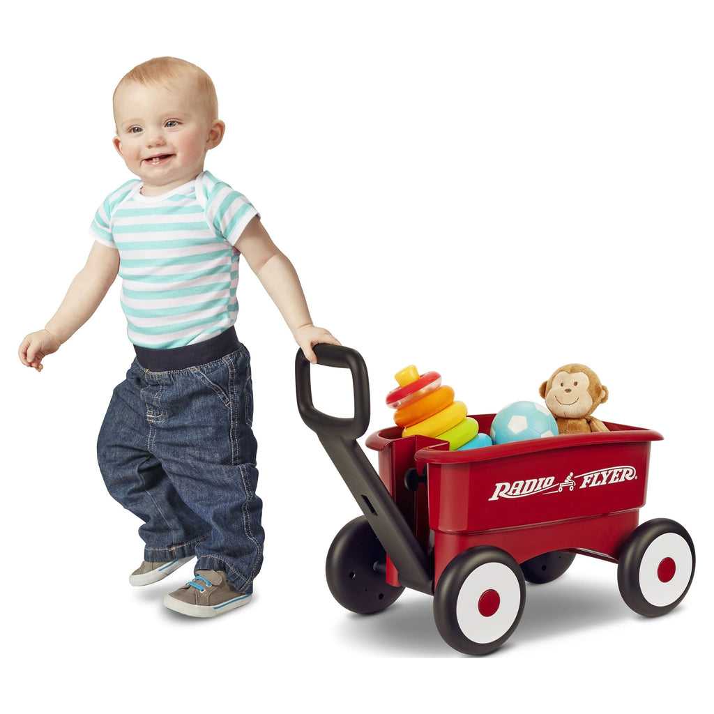 Red 2-in-1 Play Wagon Push Walker G46661