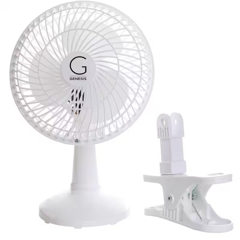 6 in. Convertible Table-Top and Clip Fan in White P45269
