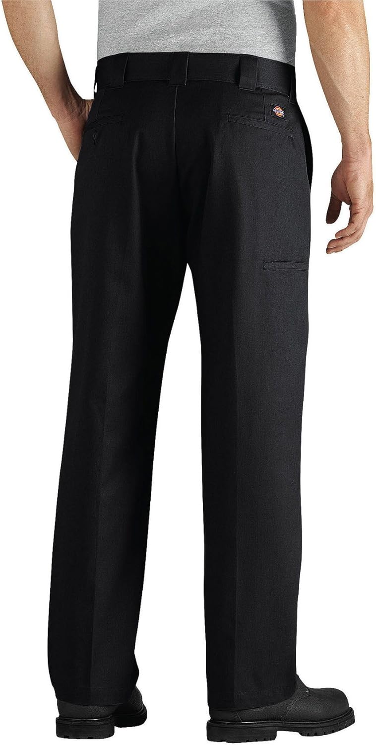 Black Relaxed Fit Twill Work Pant Q709