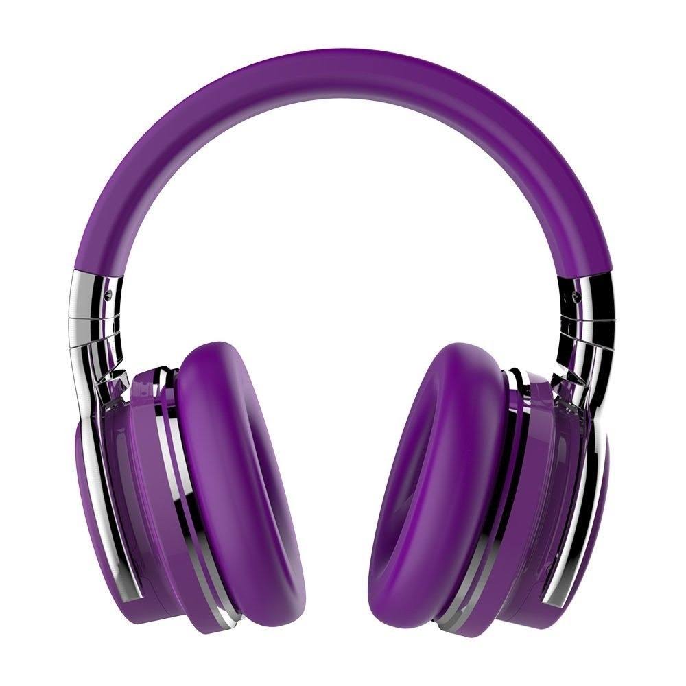 Active Noise Cancelling Wireless Bluetooth Headphones Purple F654528