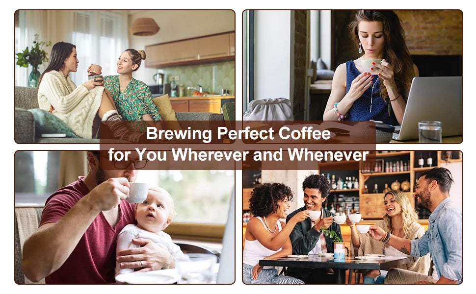 Mini Coffee Machine with Self-Cleaning Function and 8-14 oz Brew Size K7670
