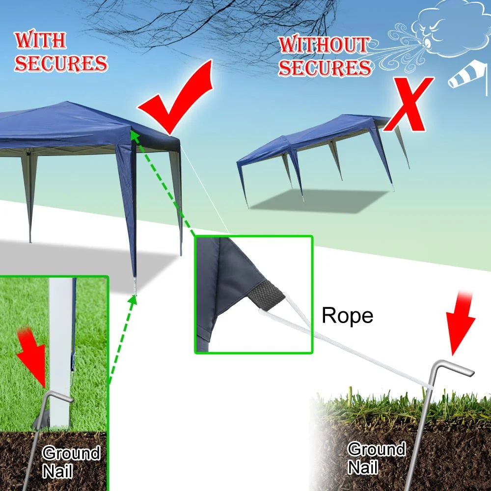 10'x20' Blue Pop Up Canopy Tent T50758
