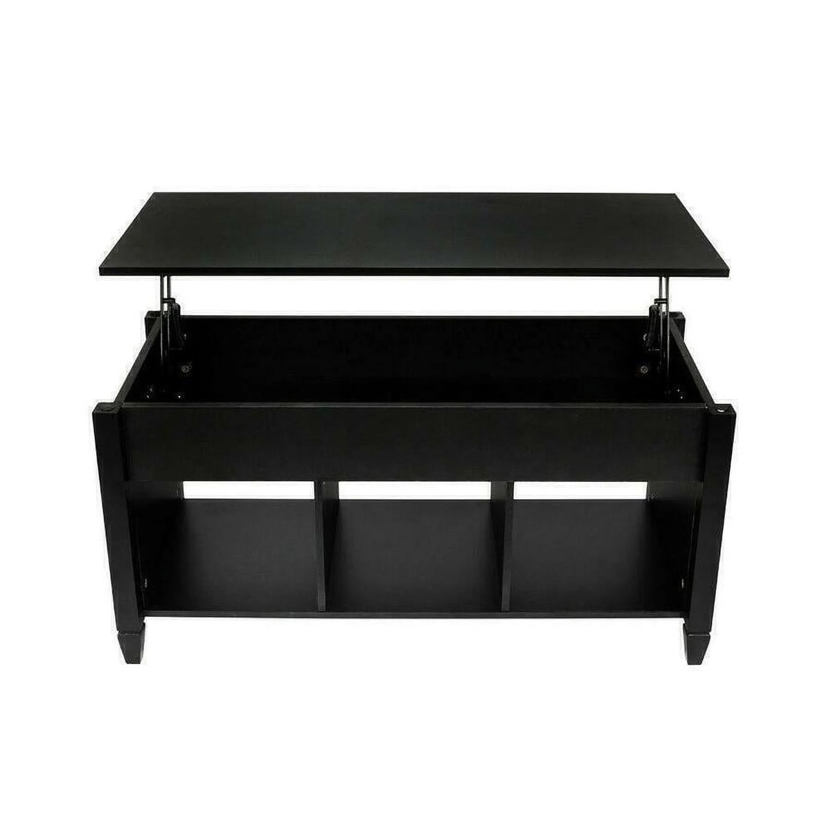 Black Lift Up Top Coffee Table with Hidden Storage T744273