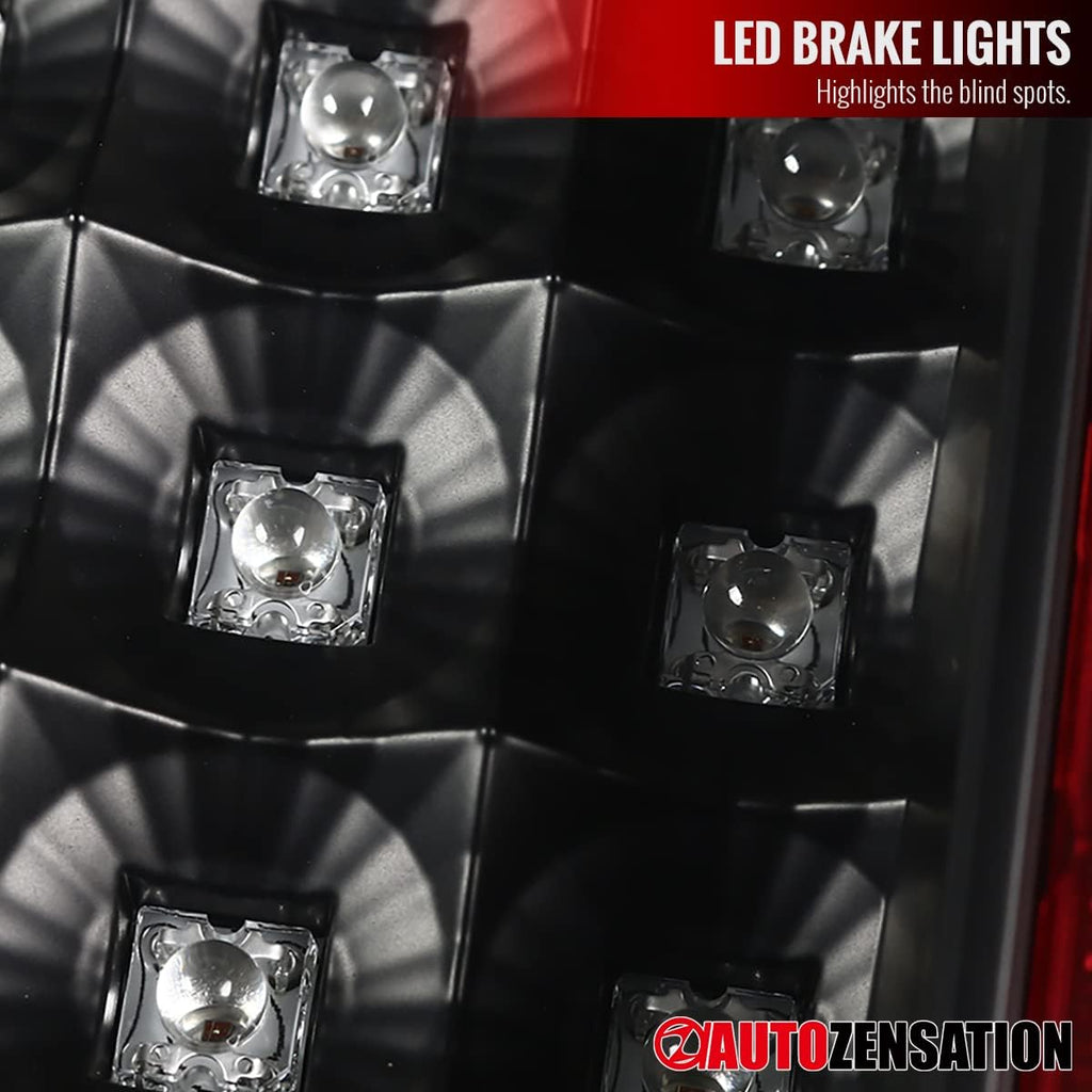 Black LED Sequential Signal Tail Lights Pair M962