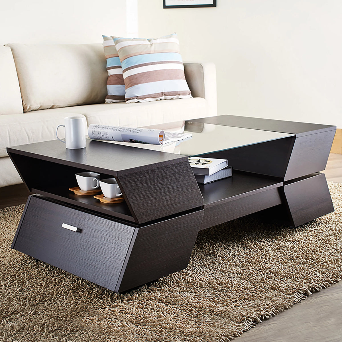 Espresso Storage Coffee Table T21296