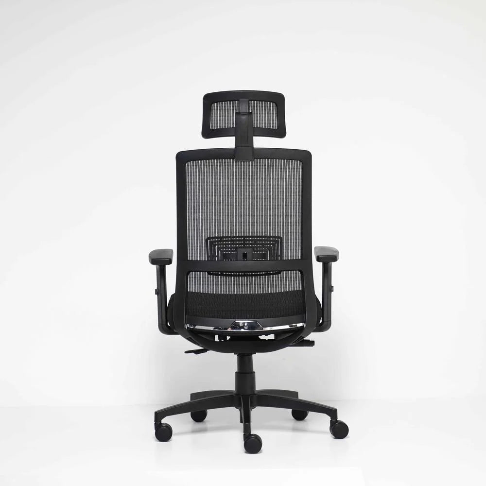 Black Mesh Task Chair with Headrest G8331