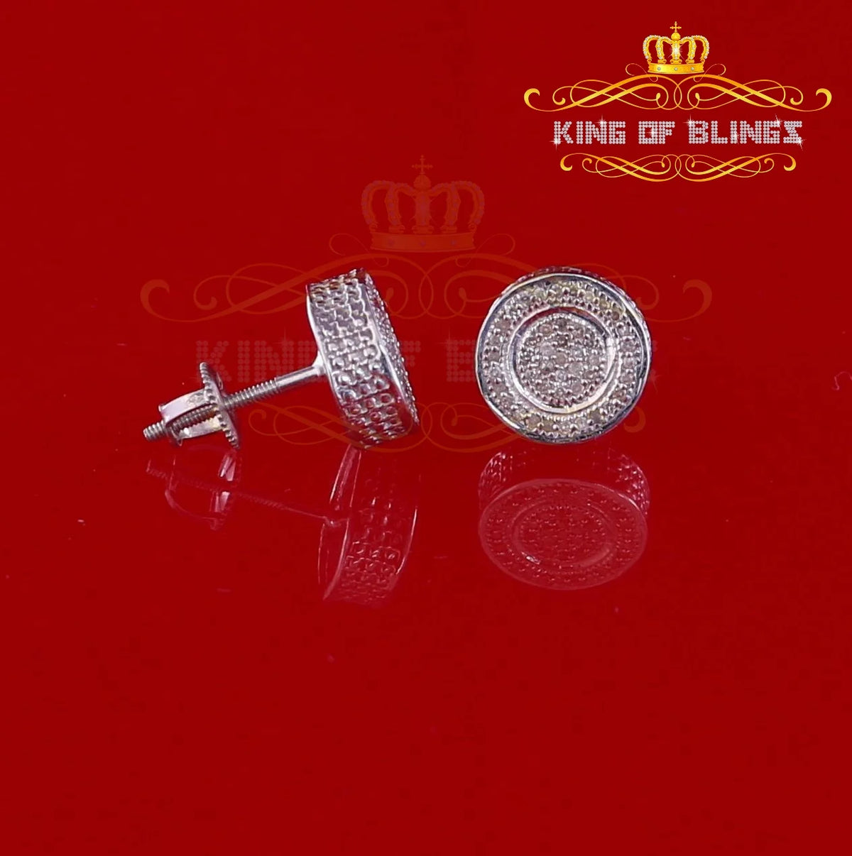 0.15ct Diamond 925 Sterling Silver Stud Earrings C31476