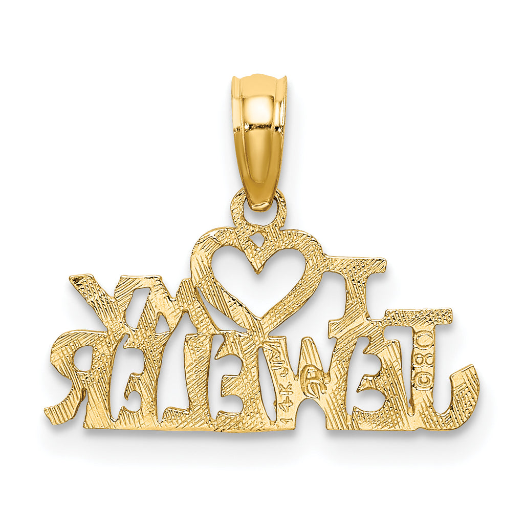10K Yellow Gold Pendant Charm with 14K Yellow Gold Rope Chain Necklace 16'' X587