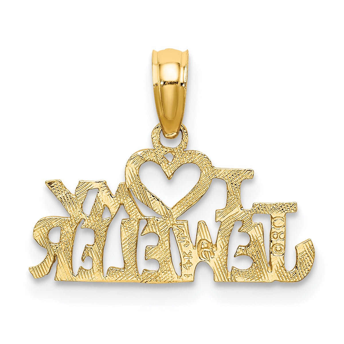10K Yellow Gold Pendant Charm with 14K Yellow Gold Rope Chain Necklace 16'' X587