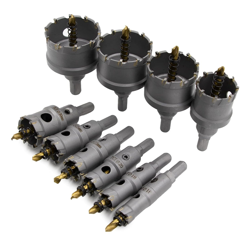 10 Pcs Tungsten Carbide Tipped Hole Saw Kit K48662