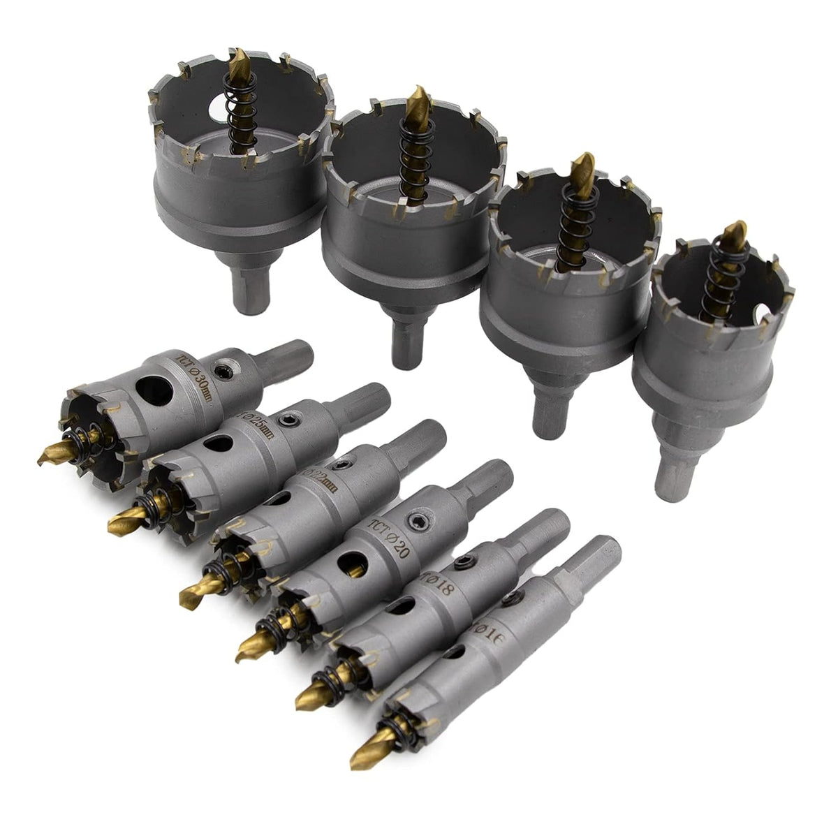 10 Pcs Tungsten Carbide Tipped Hole Saw Kit K48662
