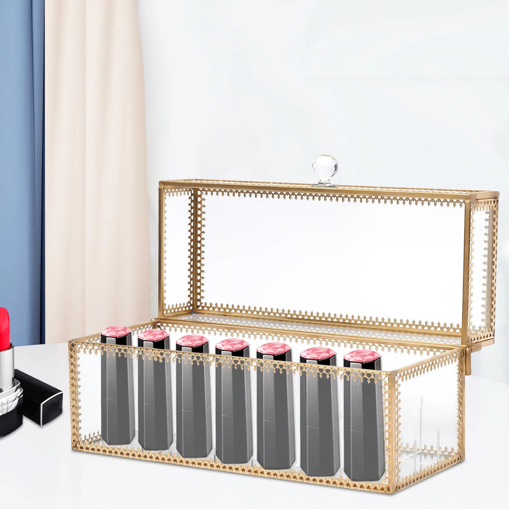 Clear 24-Grid Lipstick Storage Case D656