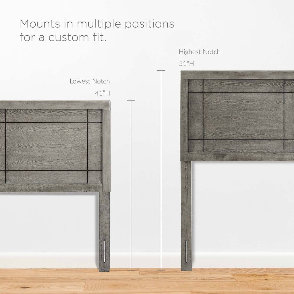 Gray Wood Queen Headboard N417