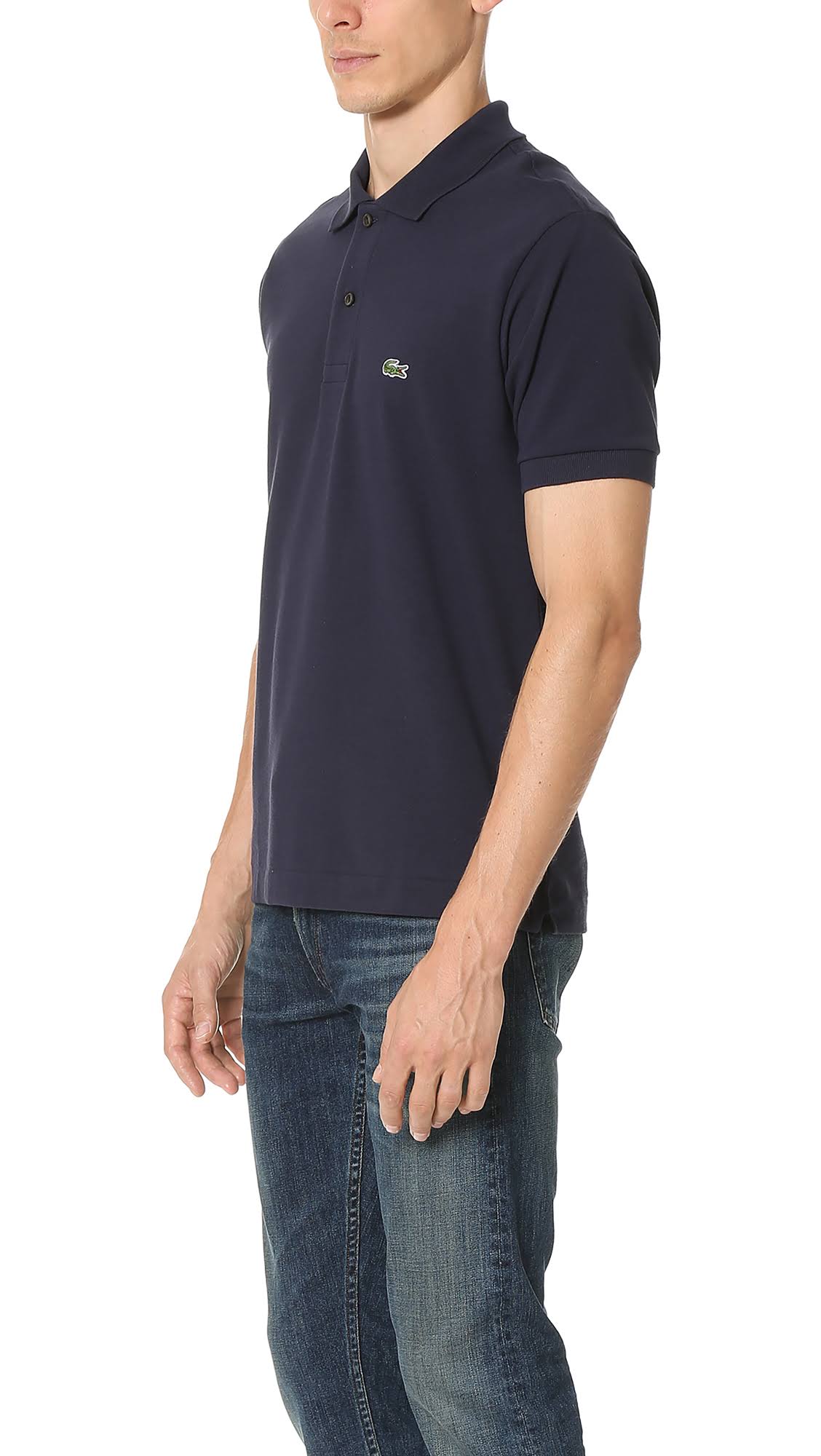 Short Sleeve Classic Pique Polo Navy Blue W47482