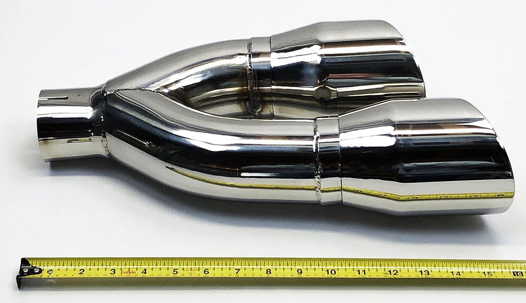 Stainless Steel Dual Slant Angle Exhaust Tip P344