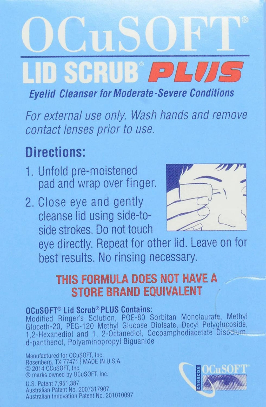Eyelid Cleanser Pads 30 Each (Pack of 4) U771468