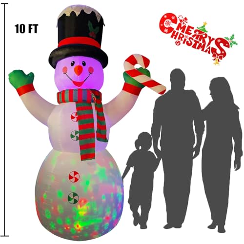 10 Ft Inflatable Christmas Snowman with Candy Decoration X542