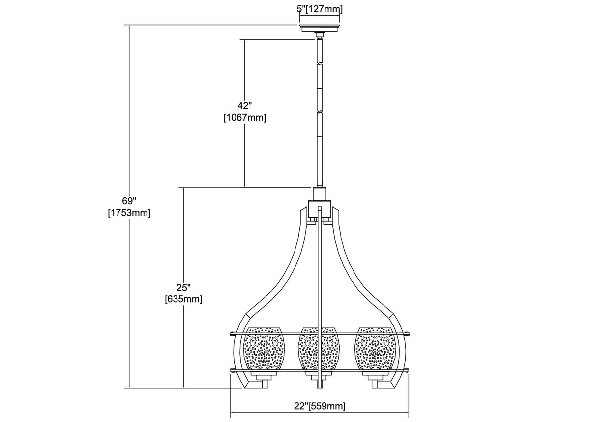 4-Light Chandelier R235