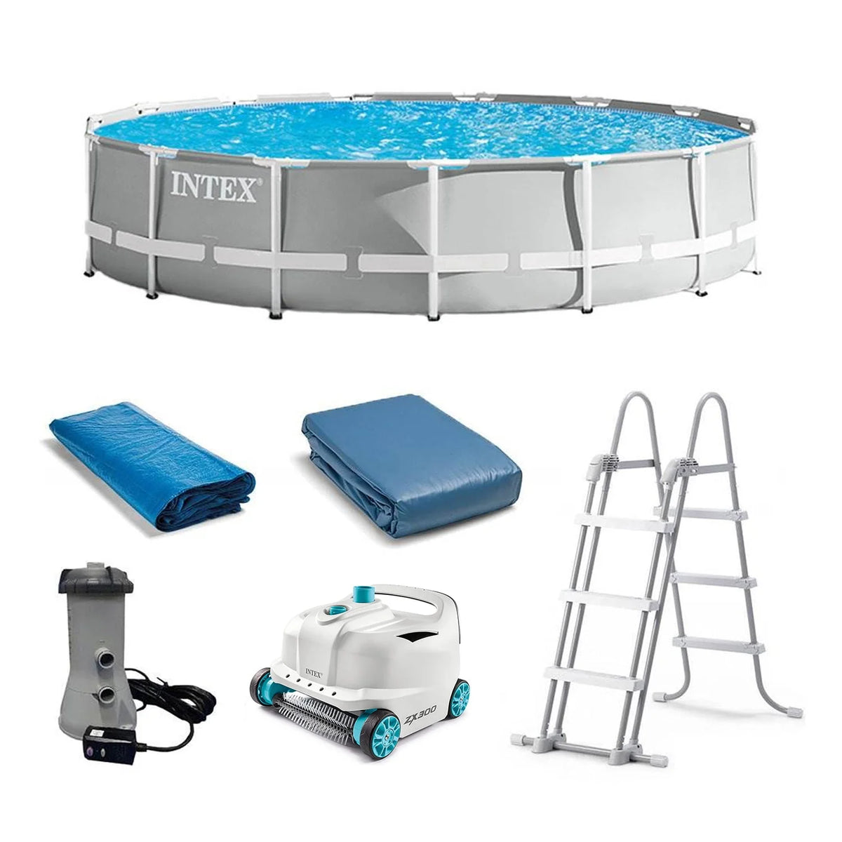 15ft x 42in Prism Frame Above Ground Swimming Pool Set T72183