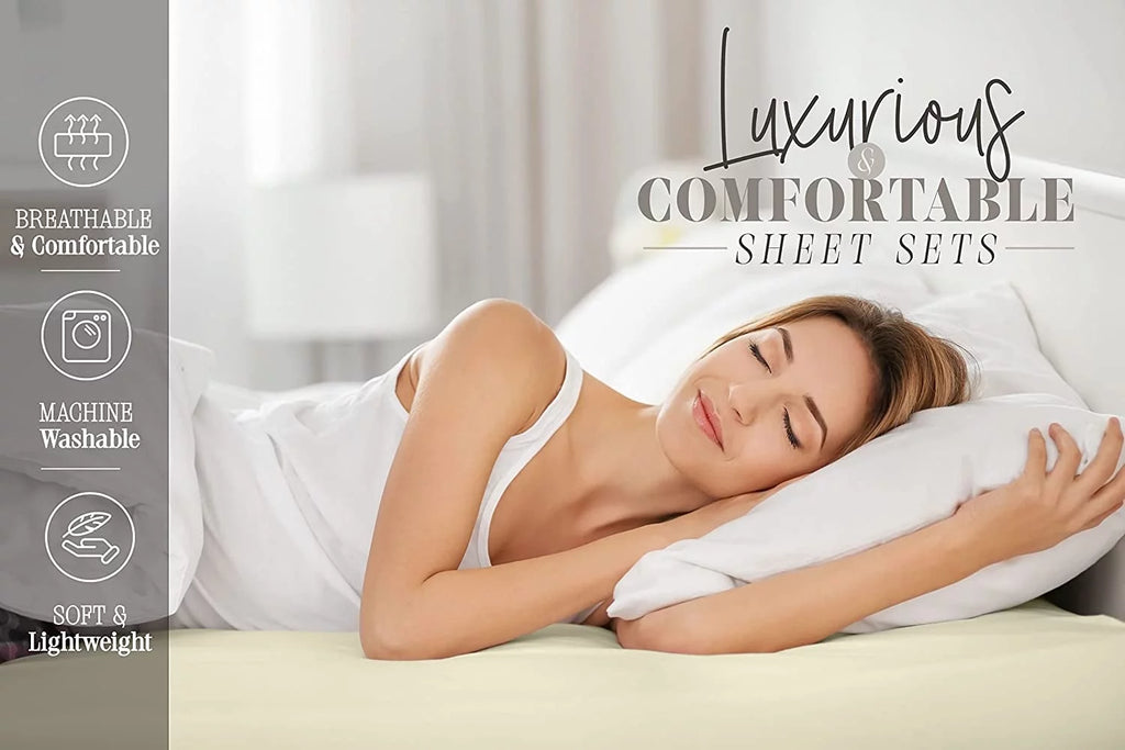 Black 4 Piece King Bed Sheets U580570