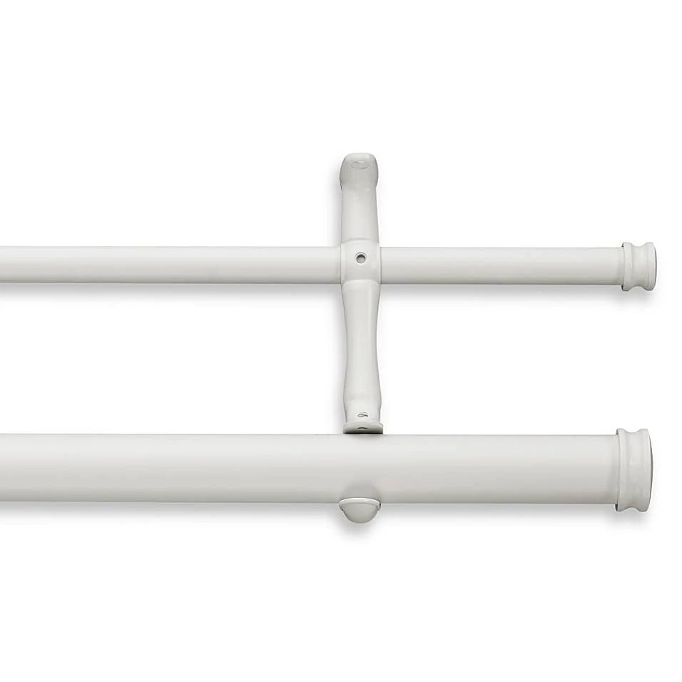 Satin White Double Drapery Rod P934699