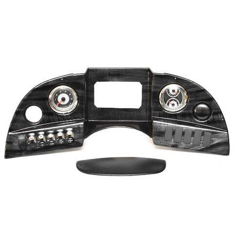Gray Woodgrain Pontoon Boat Gauge Panel Y25065