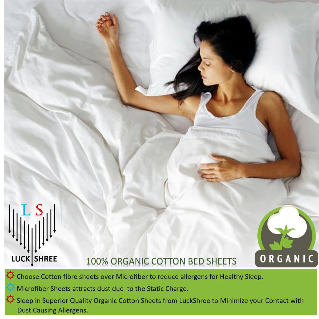 White 800-Thread-Count Organic Cotton King Sheet Set W81149