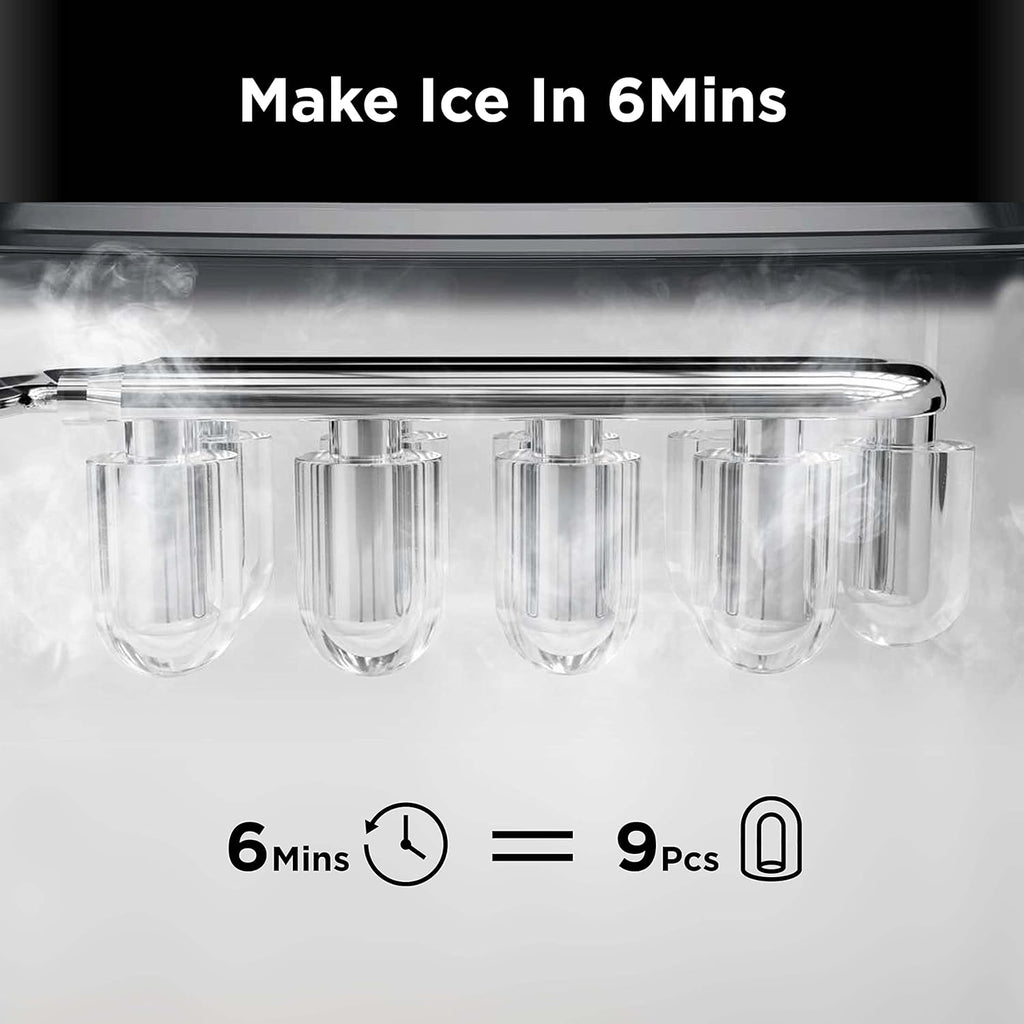 Ice Maker Countertop and Water Filter Pitcher with Filter Change Indicator and 1 Elite Filter S244