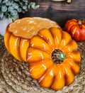 Orange Ceramic Pumpkin Soup Or Dessert Bowl Set of 6 J386816