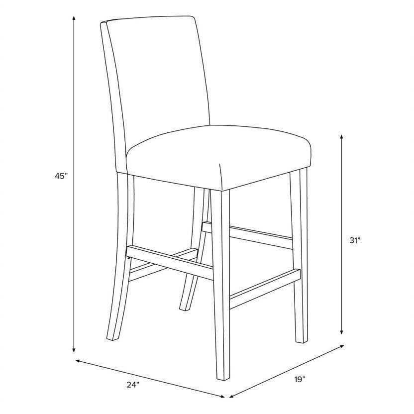 Blush Velvet Parsons Barstool X75518