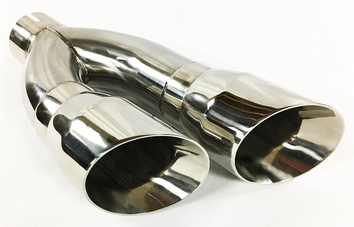 Stainless Steel Dual Slant Angle Exhaust Tip P344