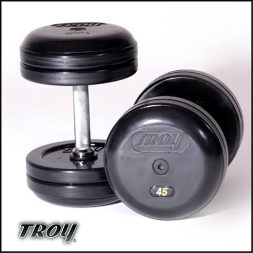 110 lb Rubber Dumbbells V9359