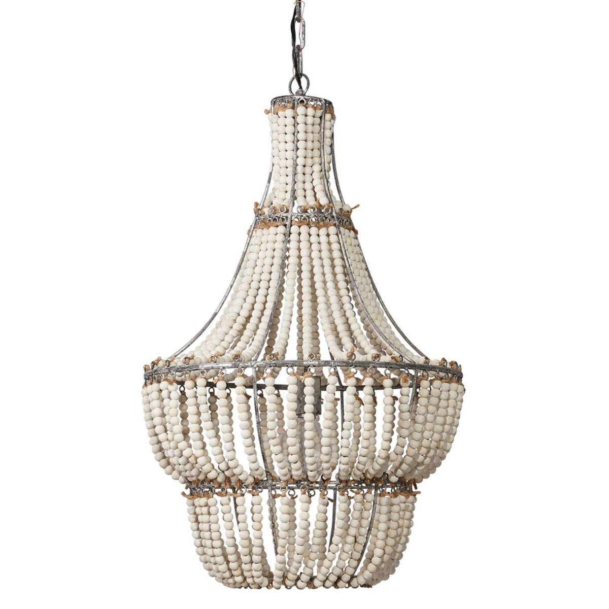 White Beads Chandelier Q40651