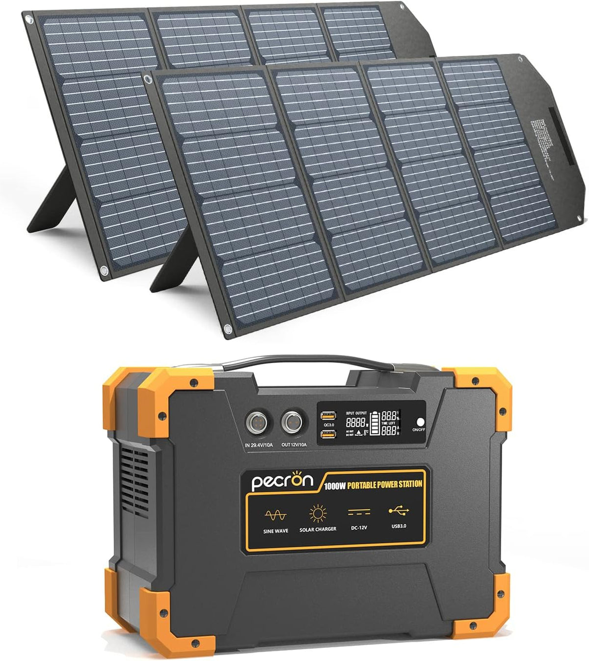 1000W/1028Wh Portable Power Station with 200W Foldable Solar Panel I835100