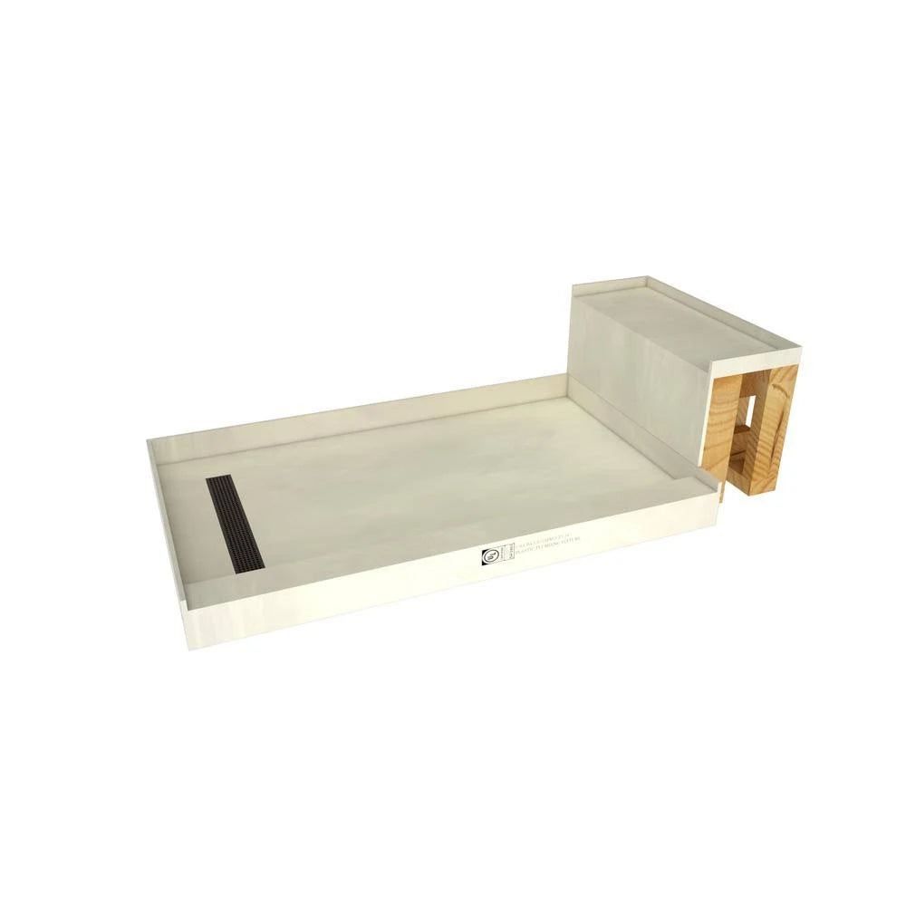 Rectangular Shower Base with Left Drain Oil Rubbed Bronze B595345