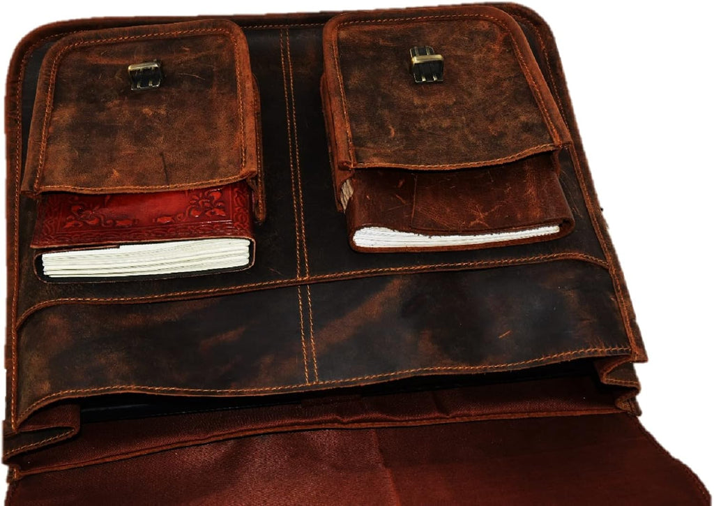 Leather Laptop Messenger Bag Y81931