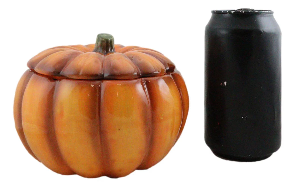 Orange Ceramic Pumpkin Soup Or Dessert Bowl Set of 6 J386816