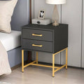 Black 2 Drawer End Table with Storage G82490