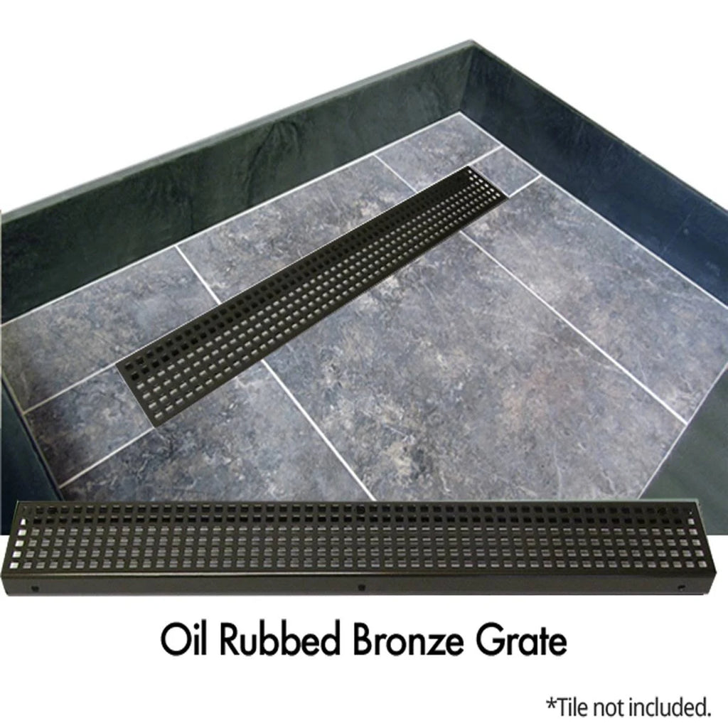 Rectangular Shower Base with Left Drain Oil Rubbed Bronze B595345