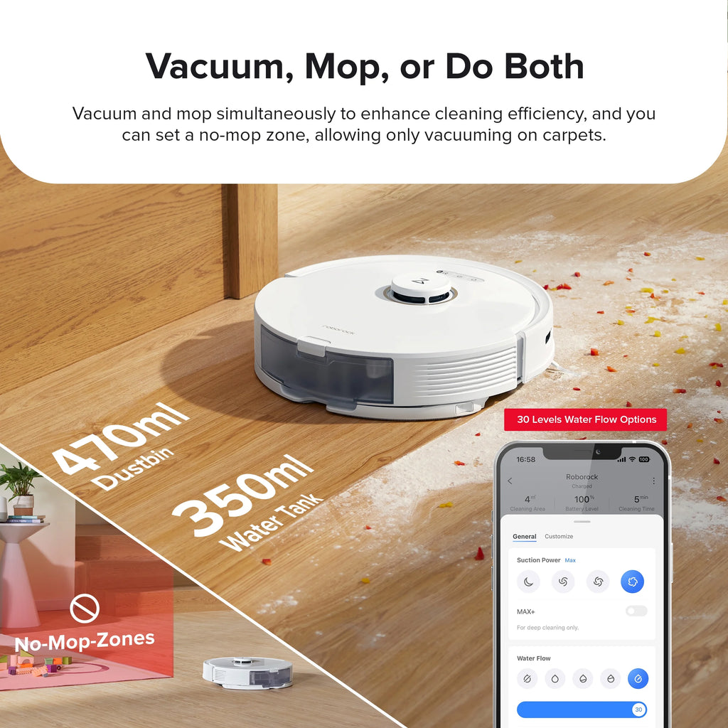 Robot Vacuum and Mop White S4684