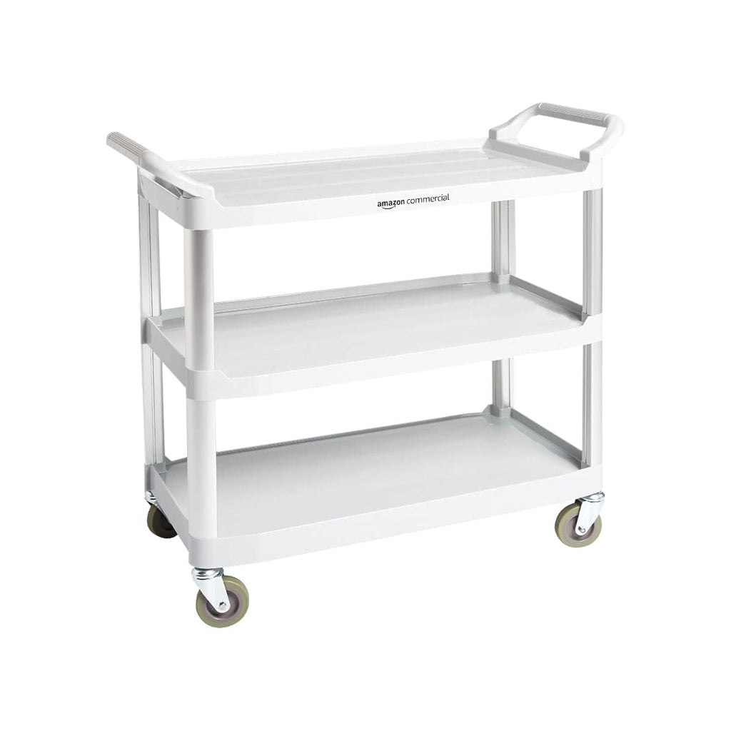 3 Shelves Utility Cart with 400 lbs Loading Capacity, Grey Z417464