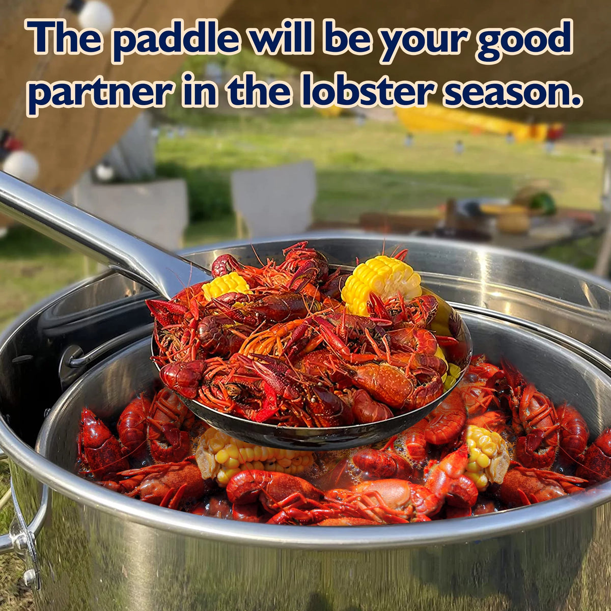 48" Stainless Steel Crawfish Mixing Ladle V639