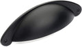 Black Flat Shaker Style Cabinet Pull, 25-Pack C872