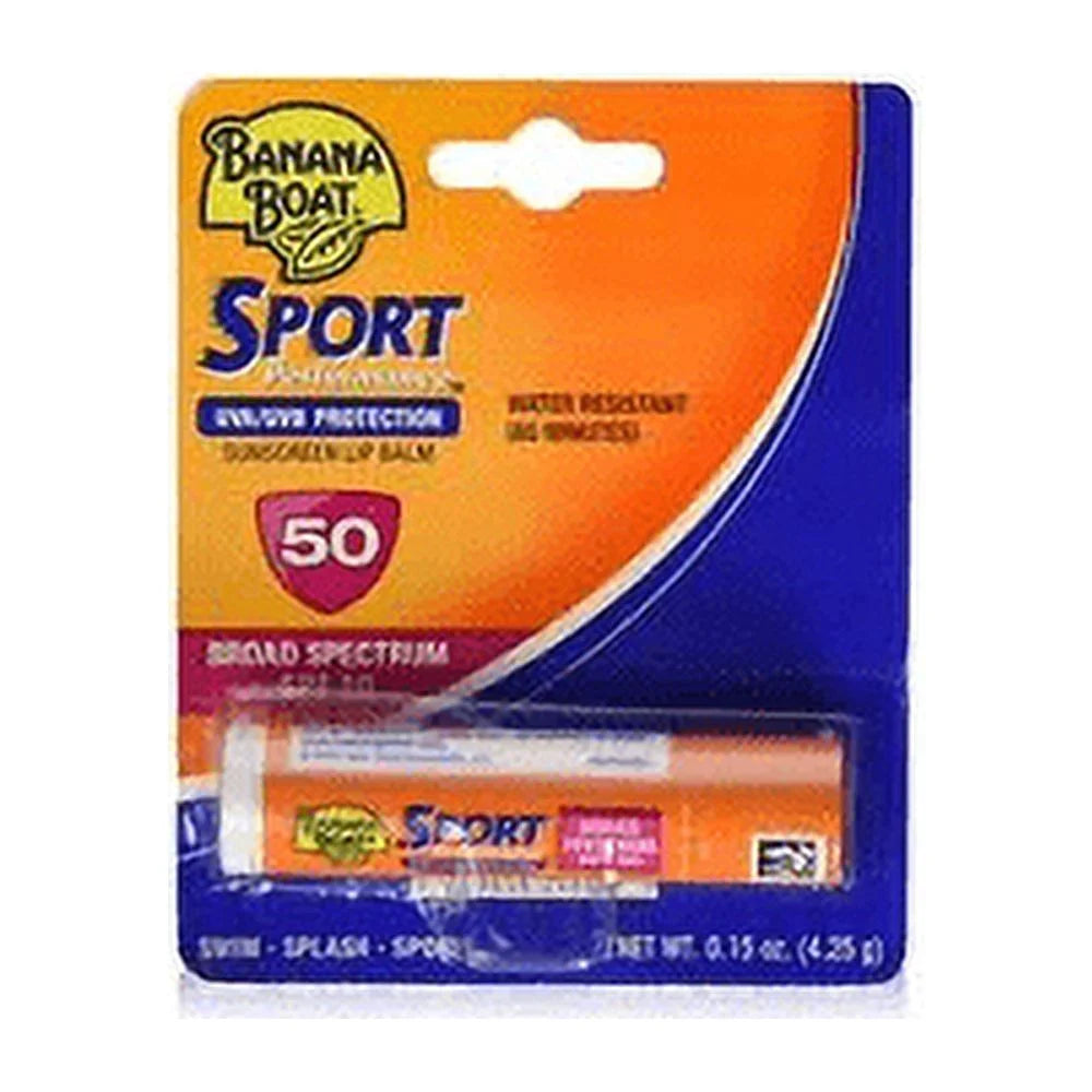 Banana Boat Sport Performance Sunscreen Lip Balm SPF 50 .15oz Each O7734
